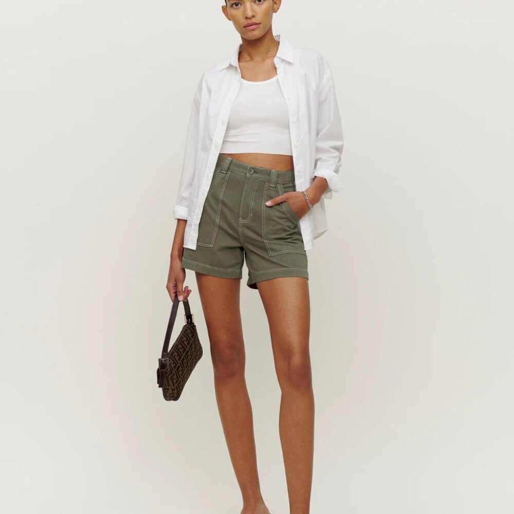 NWT Reformation Pierce Utility Short color Army Size 26 - Picture 5 of 5
